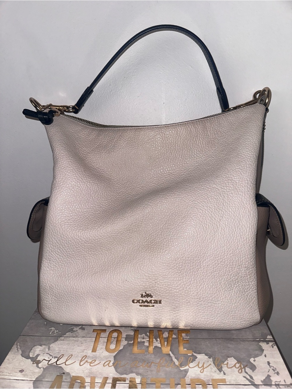 Coach Pennie Hobo in Color Block Pebbled Leather